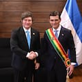 Javier Milei participó de la asunción de Rodrigo Paz en Bolivia