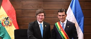 Javier Milei participó de la asunción de Rodrigo Paz en Bolivia
