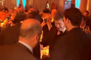 El baile de Milei en una gala de la comunidad judía durante su visita a Estados Unidos