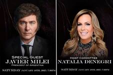 Natalia Denegri y Javier Milei: la presencia argentina en la gala hispana más importante de Washington D.C.