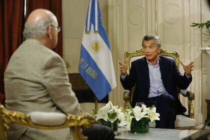 El presidente Mauricio Macri recibió ayer a LN+ en la Casa Rosada