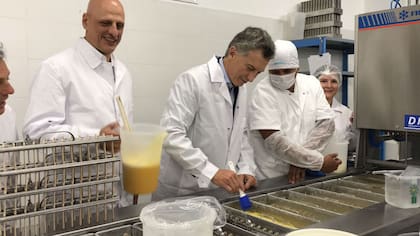 El presidente Mauricio Macri visitó la planta de Guapaletas.