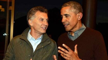 Macri y Obama, en un momento de distensión después de una intensa gira