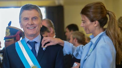 El presidente Mauricio Macri y la primera dama Juliana Awada
