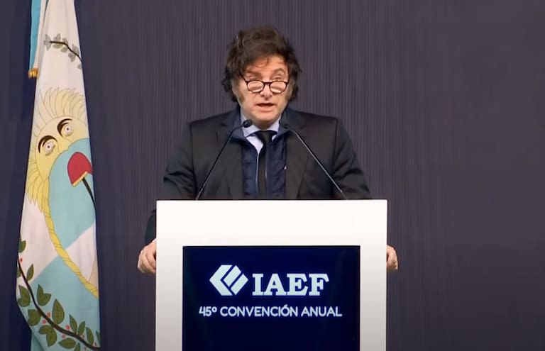 Milei versus Cristina: el Presidente le respondió a la exvicepresidenta en el Congreso del IAEF y habló sobre el dólar y el cepo