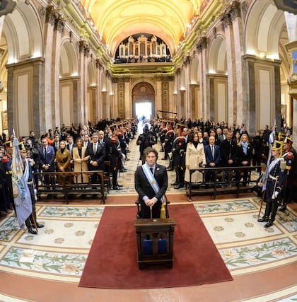 El presidente Milei en la Catedral
