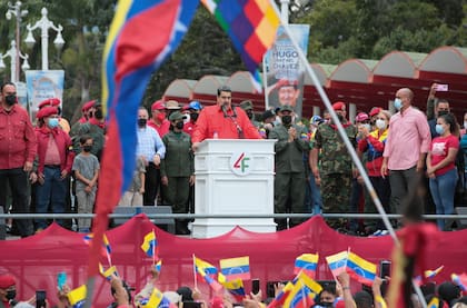 El presidente Nicolás Maduro, en un acto en Caracas. (Zurimar Campos / AFP)
