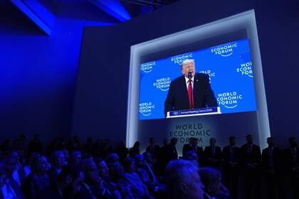 El presidente norteamericano, Donald Trump, durante la Reunión Anual del Foro Económico Mundial en Davos, Suiza, el 21 de enero de 2026