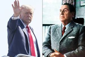 El presidente norteamericano, Donald Trump, y el exmandatario argentino Juan Domingo Perón