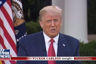 El expresidente de Estados Unidos, Donald Trump, en la pantalla de Fox News