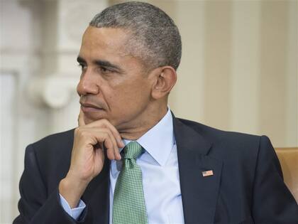 El presidente Obama, ayer, en el Salón Oval de la Casa Blanca