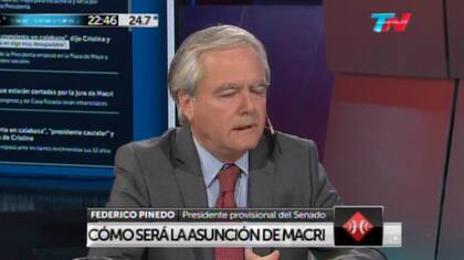 El presidente Provisional del Senado, Federico Pinedo