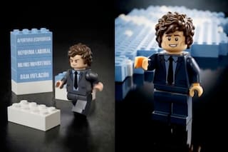 Con un video autorreferencial y un muñeco de Lego, Milei compartió un video por el Día del Trabajador