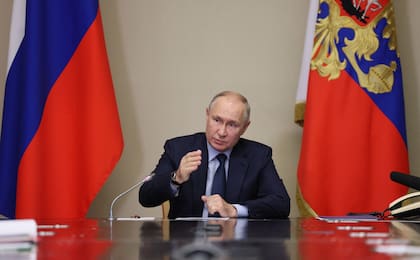 El presidente ruso, Vladimir Putin, durante una reunión en el Kremlin