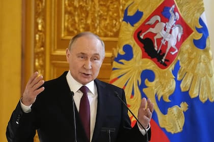 El presidente ruso, Vladimir Putin, en el  Kremlin. (AP Photo/Alexander Zemlianichenko)