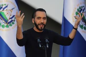 El presidente salvadoreño Nayib Bukele, durante un acto
