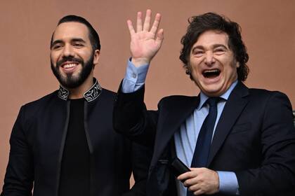 El presidente salvadoreño Nayib Bukele y Javier Milei