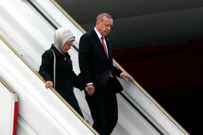 El presidente turco llegó hoy por la mañana al Aeropuerto Internacional de Ezeiza