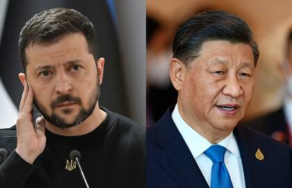 El presidente ucraniano Volodimir Zelensky y su par chino, Xi Jinping, hablaron este miércoles por teléfono por primera vez desde que comenzó la invasión