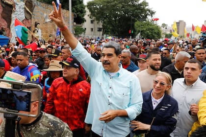 El presidente venezolano, Nicolás Maduro, participa en una manifestación el miércoles 10 de diciembre de 2025, en Caracas, Venezuela