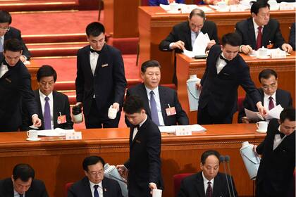 El presidente Xi Jinping, en la Asamblea Nacional Popular, en Pekín