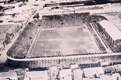 Vista aérea del viejo estadio de Racing, escenario de la definición del primer Sudamericano
