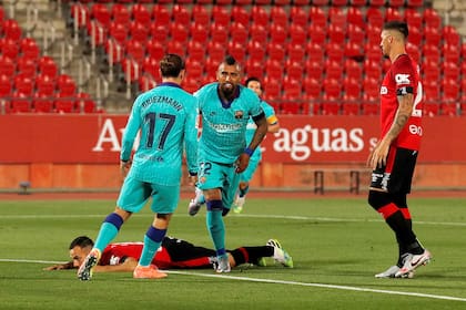 El primer festejo de Barcelona luego de la pandemia, el grito de gol de Arturo Vidal, asociado a Antoine Griezmann