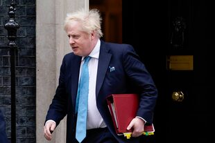 El primer ministro británico Boris Johnson en Londres el 23 de febrero del 2022.
