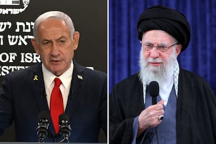 El primer ministro de Israel, Benjamin Netanyahu, y el fallecido líder supremo de Irán, Alí Khamenei