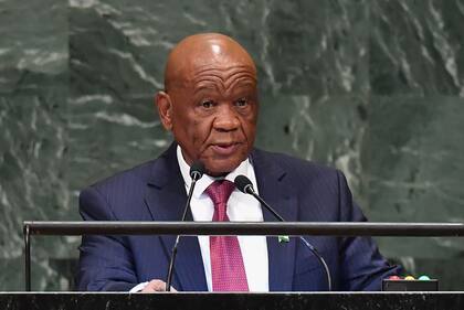 El primer ministro de Lesoto, Thomas Motsoahae Thabane