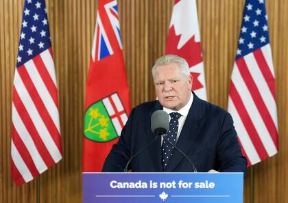 El primer ministro de Ontario, Doug Ford, se mostró molesto con las decisiones de la administración Trump