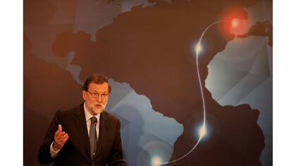 El primer ministro español Mariano Rajoy en la presentación del cable que une San Pablo con Madrid