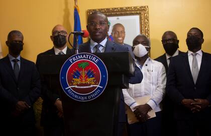 El primer ministro interino de Haití Claude Joseph en Puerto Príncipe 