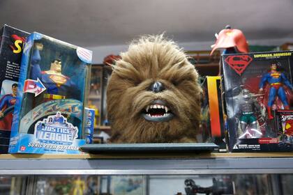 Una mascara de Chewbacca, personaje del universo de Star Wars