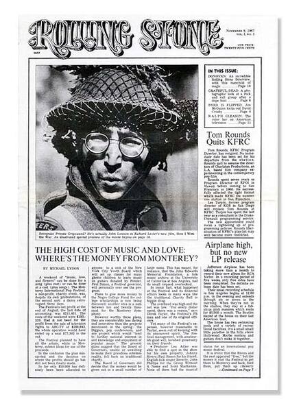 El primer número de Rolling Stone, con John Lennon en la tapa