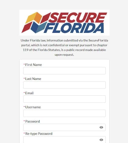El primer paso para registrar una propiedad en Florida para los ciudadanos extranjeros es crear una cuenta en el sitio