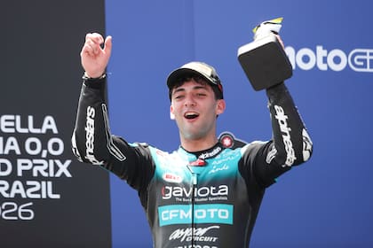 El primer podio de Marco Morelli (Aspar Team) en diez carreras; el piloto de 18 años redondeó un gran fin de semana en Goiania y marcha segundo el el Mundial de Moto3