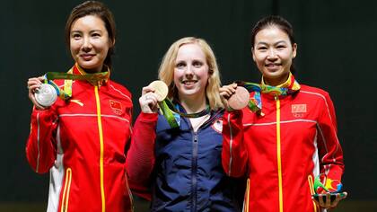 El primer podio olímpico en el tiro