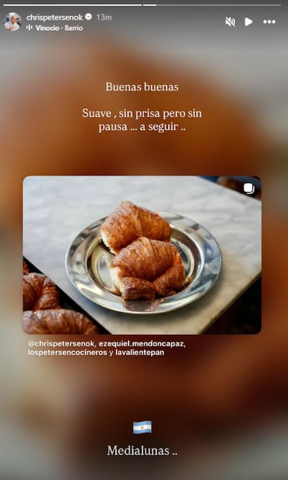 El primer posteo de Christian Petersen