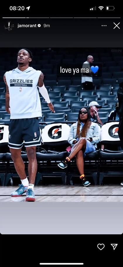 El primer posteo de Ja Morant en Instagram