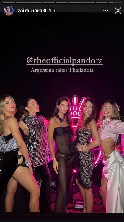 El primer posteo de Zaira Nara junto a todas sus compañeras de viaje, en Tailandia