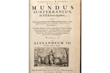El primer tomo de Mundus subterraneus de Atanasius Kircher