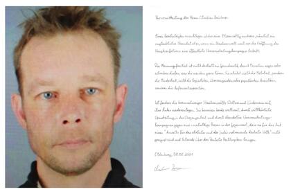 El principal sospechoso del caso, Christian Brückner envió una carta para la prensa desde la prisión