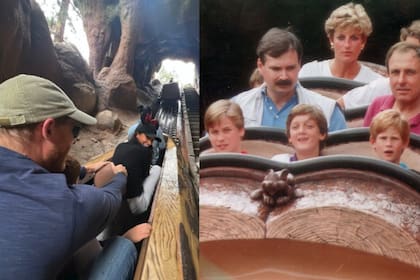 El príncipe Harry fue a Disneyland con su familia; en 1993 visitó el parque con su madre Lady Di y su hermano, el príncipe William (Foto: Captura de video / Instagram @meghan / People)