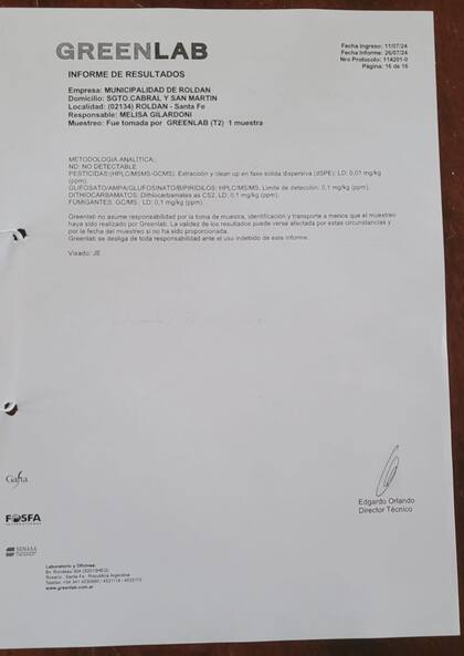 El productor, Jorge Esponda, denunció que había una discrepancia entre los valores que midieron cuando lo allanaron versus el del examinado por un laboratorio privado