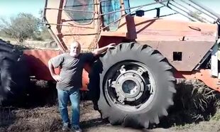 El productor Oscar Amato en su campo en Santiago del Estero