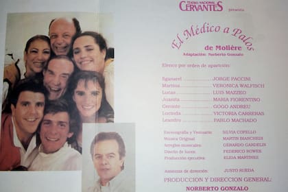 El programa de la obra que Verónica Walfisch hizo en el Cervantes junto a Gogo Andreu y María Fiorentino