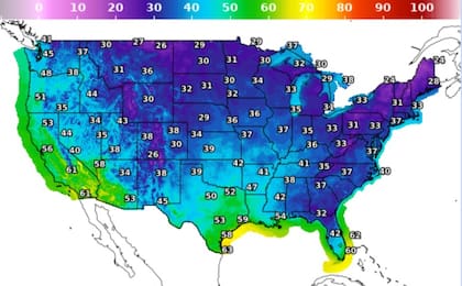 El pronóstico de temperaturas mínimas para este martes por la noche