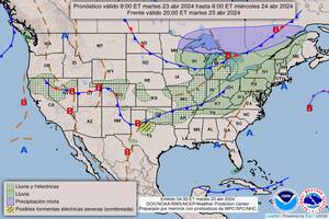 Las ciudades de Texas que están bajo alerta de tormentas eléctricas severas este martes 23 de abril