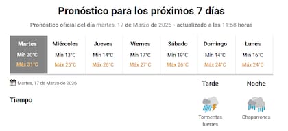 El pronóstico para los próximos días (Foto: SMN)